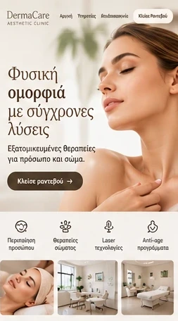 Σχέδιο ιστοσελίδας για Κέντρο αισθητικής