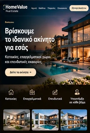 Σχέδιο ιστοσελίδας για Μεσιτικό γραφείο